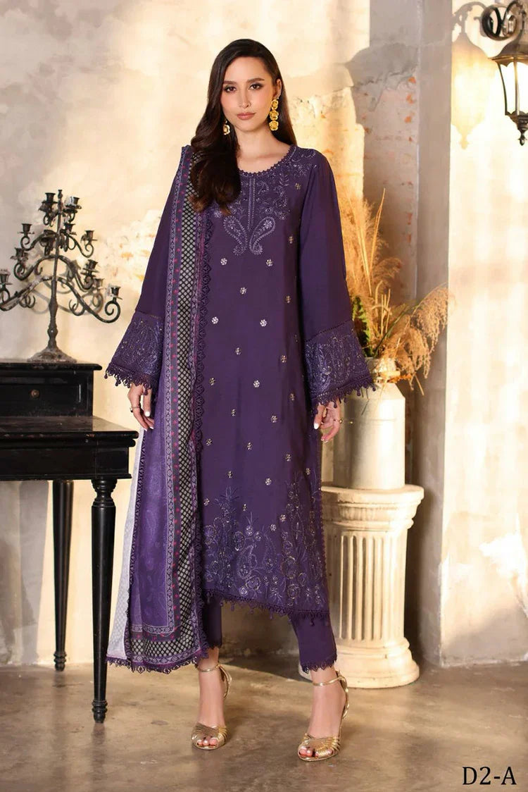 Noor by Saadia Asad - Noor Winter Embroidered Printskhaas Collection - Design 2A - Unstitched