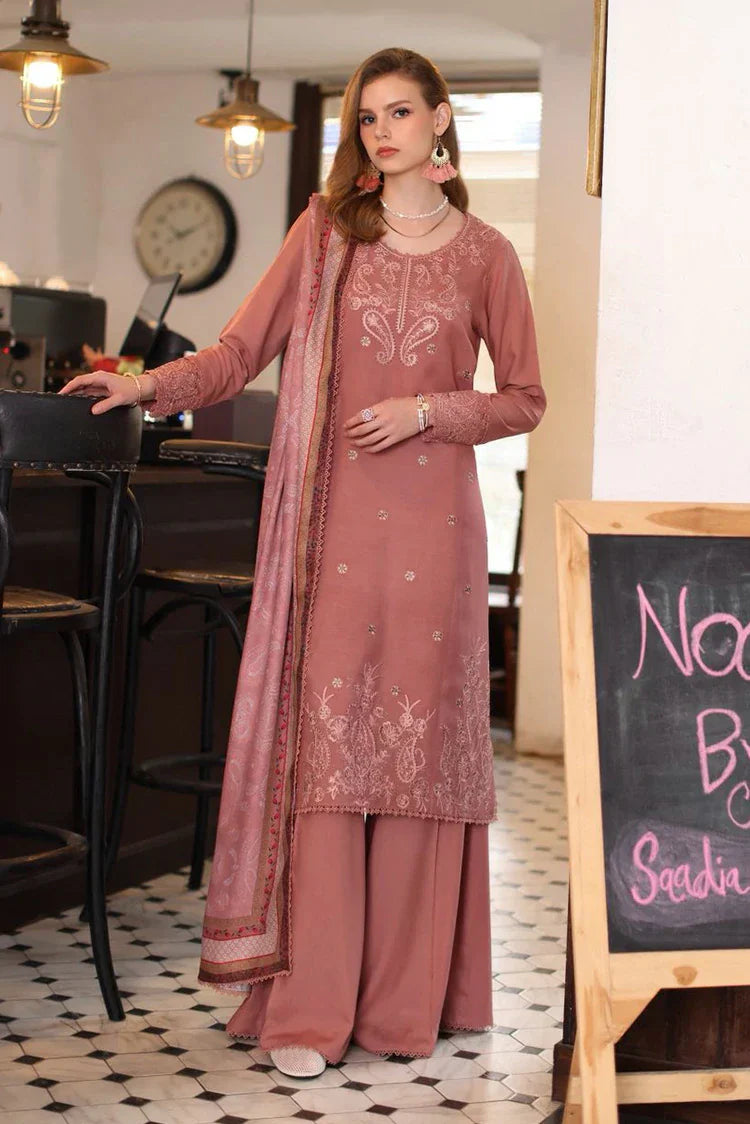 Noor by Saadia Asad - Noor Winter Embroidered Printskhaas Collection - Design 2B - Unstitched