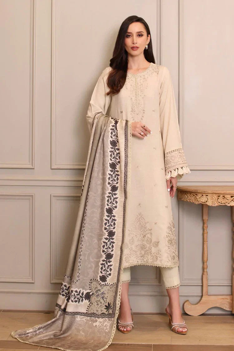 Noor by Saadia Asad - Noor Winter Embroidered Printskhaas Collection - Design 7A - Unstitched