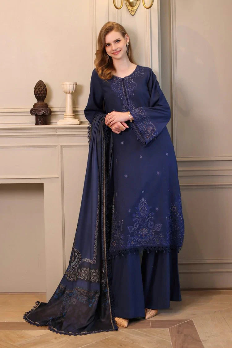 Noor by Saadia Asad - Noor Winter Embroidered Printskhaas Collection - Design 7B - Unstitched