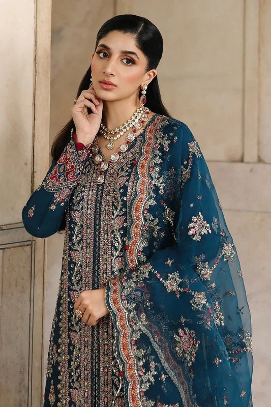 Qalamkar - Shadmani Wedding Formals - RH-02 NEELAM - Unstitched