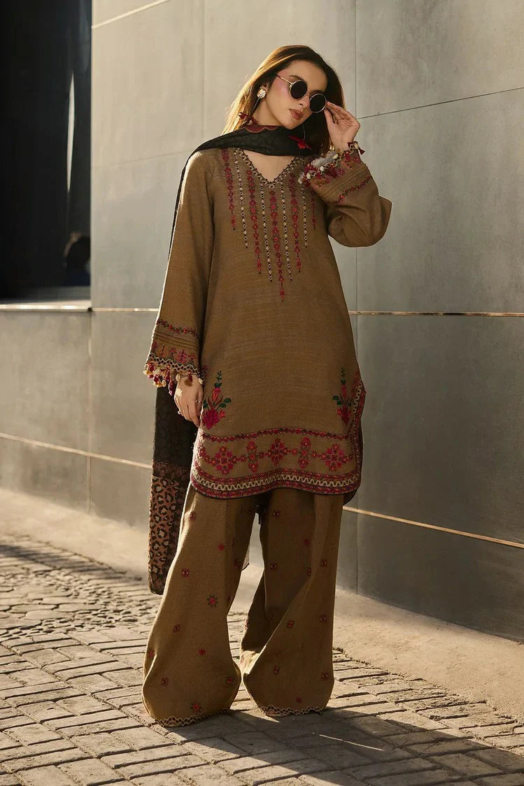 Charizma - Poshima Embroidered Peach Leather Collection Vol 2 - PSW5-11 - Unstitched