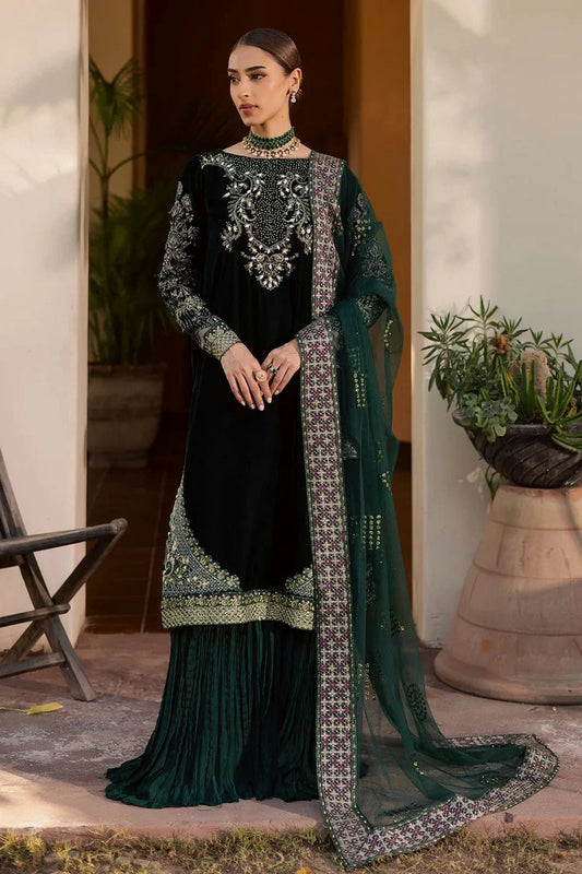 Nureh - Maya Embroidered Velvet Collection Vol 3 - NW-115 - Unstitched