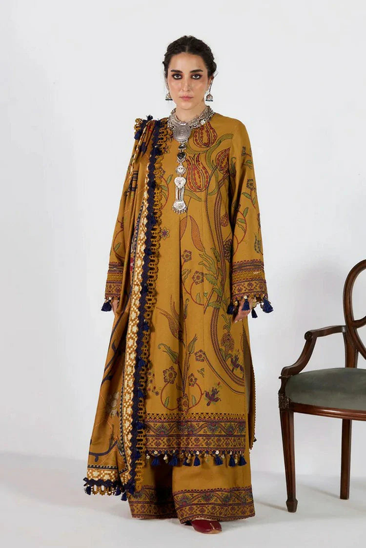 Saira Rizwan - Heritage Khaddar Karandi Collection - LALEH-07 - Unstitched