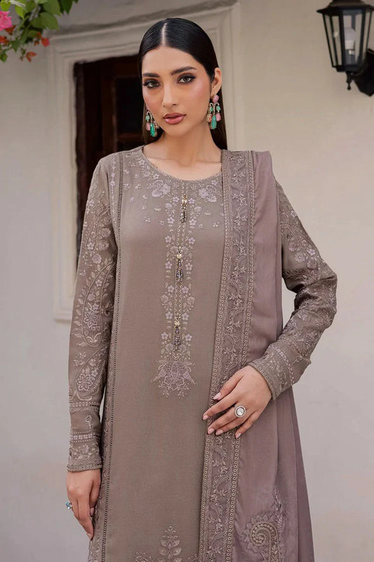 Nureh - Exclusive Luxury Unstitched Peach Leather Collection Vol 4 - NE-201 - Unstitched