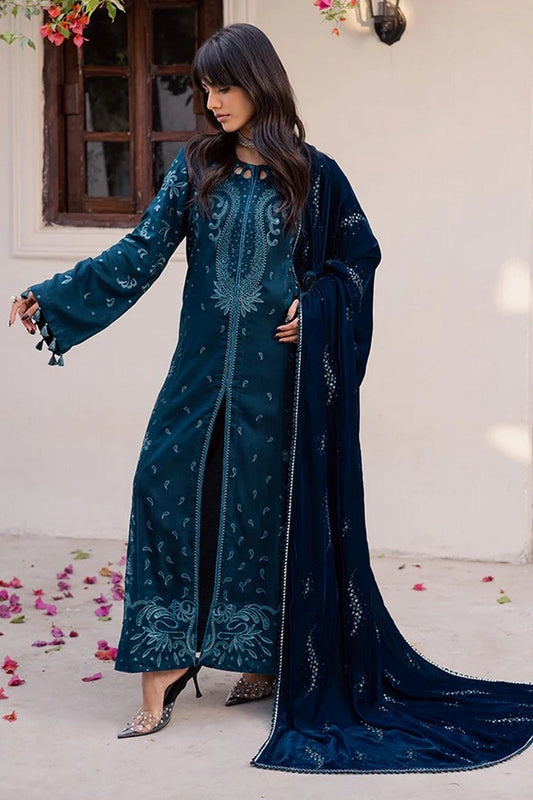 Nureh - Exclusive Luxury Unstitched Peach Leather Collection Vol 6 - NE-210 - Unstitched