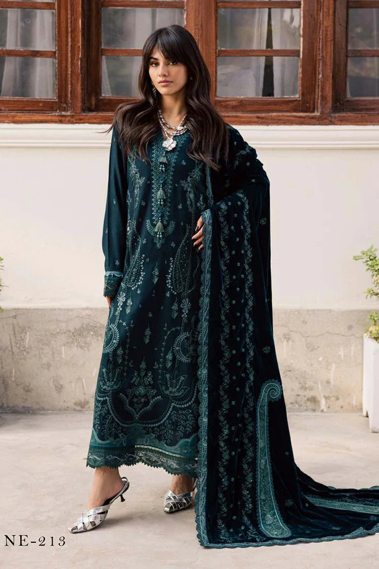 Nureh - Exclusive Luxury Unstitched Peach Leather Collection Vol 6 - NE-213 - Unstitched