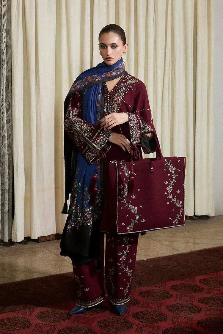 Hussain Rehar - Jugnu Karandi Unstitched AW 25 Edit 3 - LD1190-Rami - Unstitched