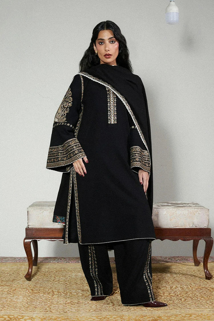 Hussain Rehar - Jugnu Karandi Unstitched AW 25 Edit 3 - LD1192-Tila - Unstitched