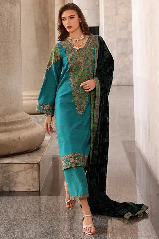 Charizma - Poshima Embroidered Peach Leather Collection Vol 3 - PSW5-19 - Unstitched