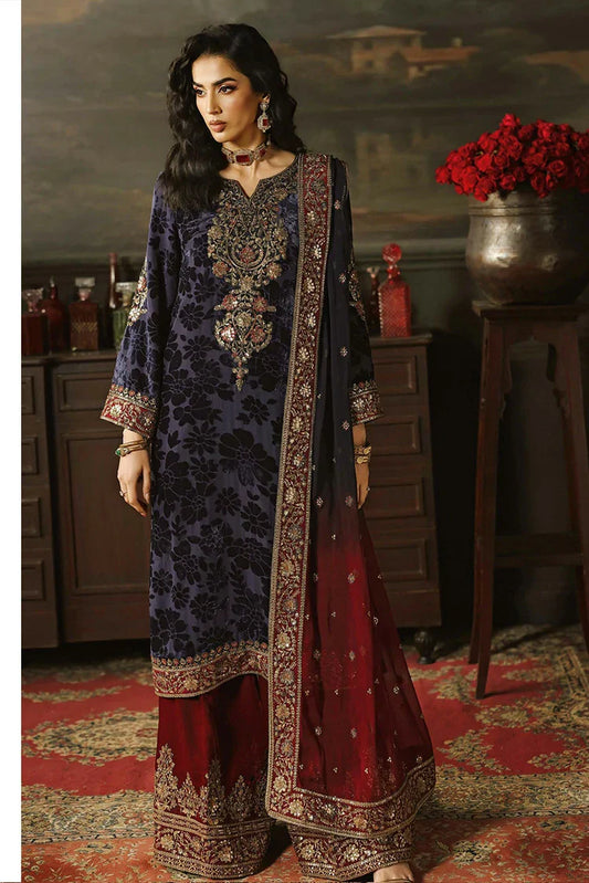 Charizma - Signora Premium Embroidered Plachi Velvet Collection Vol 2 - CVT5-11 - Unstitched