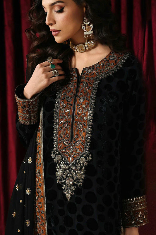 Charizma - Signora Premium Embroidered Plachi Velvet Collection Vol 2 - CVT5-14 - Unstitched