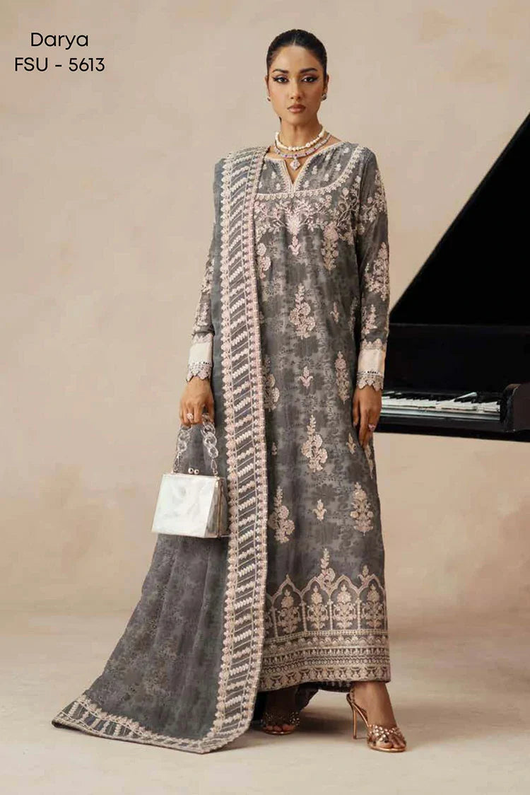 Freesia - Mehrun Luxury Chiffon Collection - FSU-5613 Darya - Unstitched