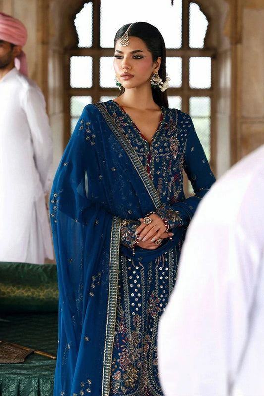Emaan Adeel - Romansiyyah Luxury Formals - 09 ZARQ - Unstitched