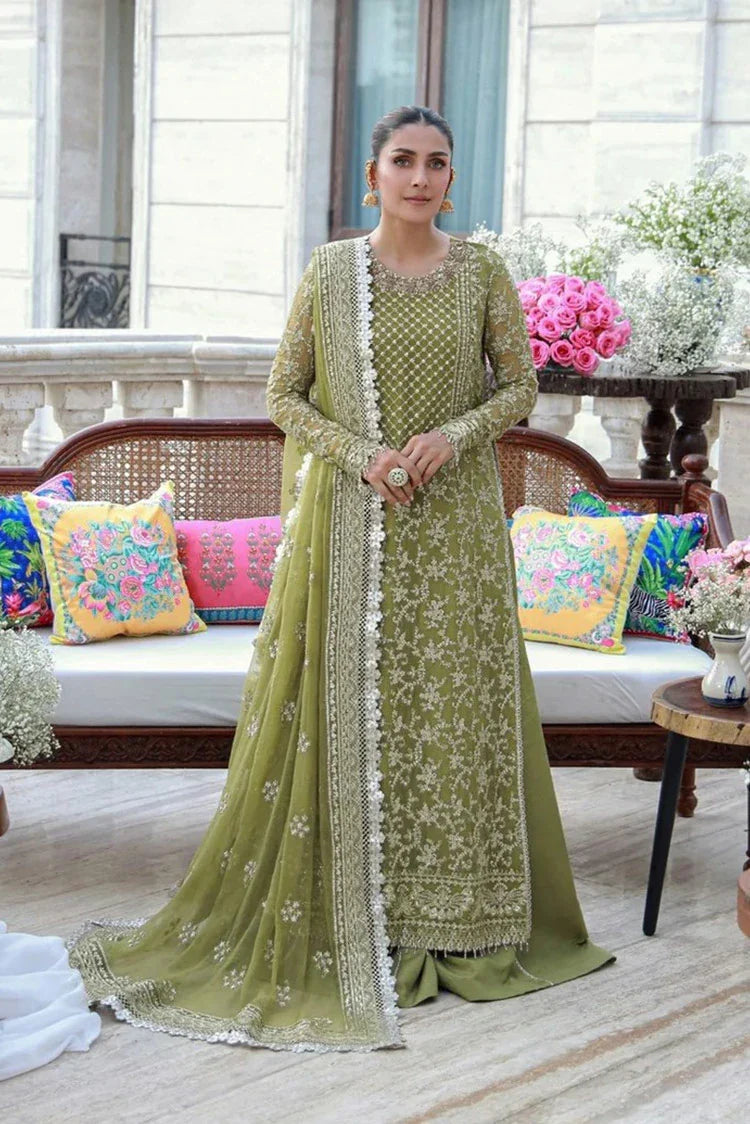 Gulmina - Luxury Handwork Chiffon Collection - 08-Abeeha - Unstitched