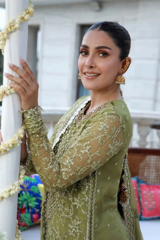 Gulmina - Luxury Handwork Chiffon Collection - 08-Abeeha - Unstitched