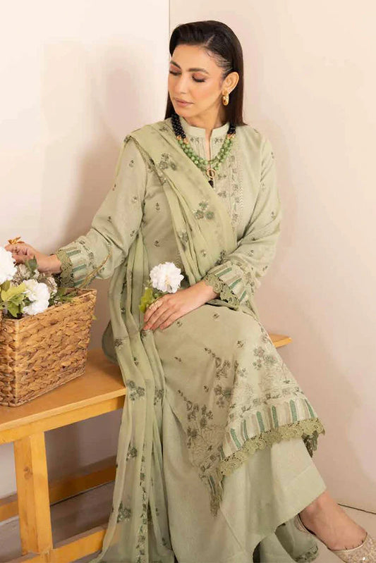 Noor e Fajar - Hania Embroidered Karandi Collection - KR-190 - Unstitched