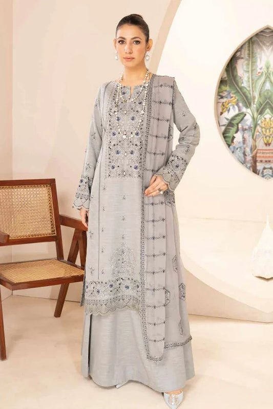 Noor e Fajar - Hania Embroidered Karandi Collection - KR-196 - Unstitched