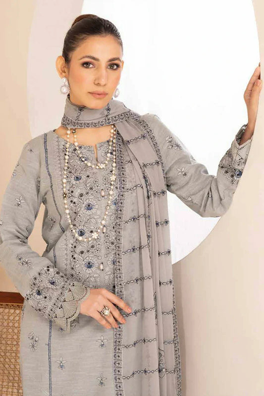Noor e Fajar - Hania Embroidered Karandi Collection - KR-196 - Unstitched