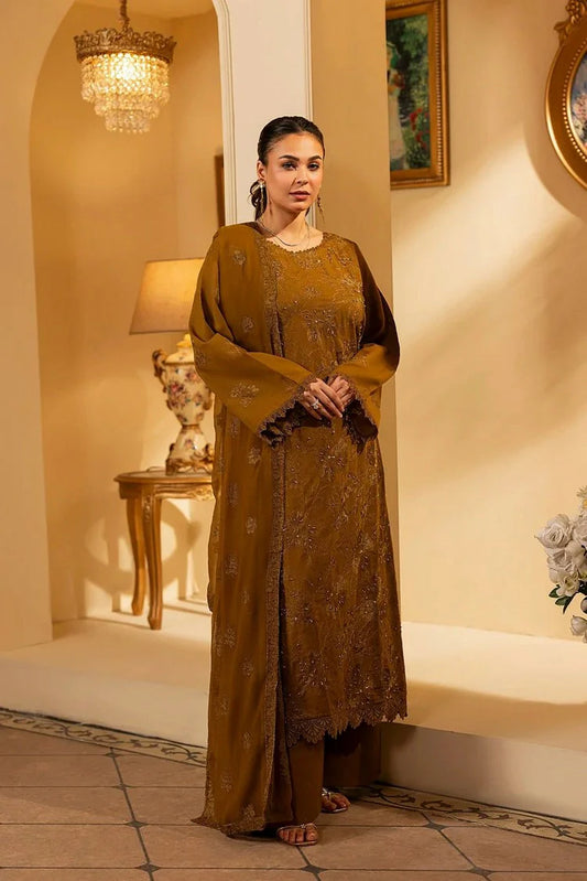 Noor e Fajar - Apana Embroidered Karandi Collection - KR-215 - Unstitched