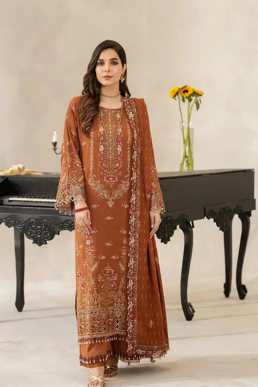 Raeesa - Dehleez Embroidered Karandi Collection - DK-007 - Unstitched