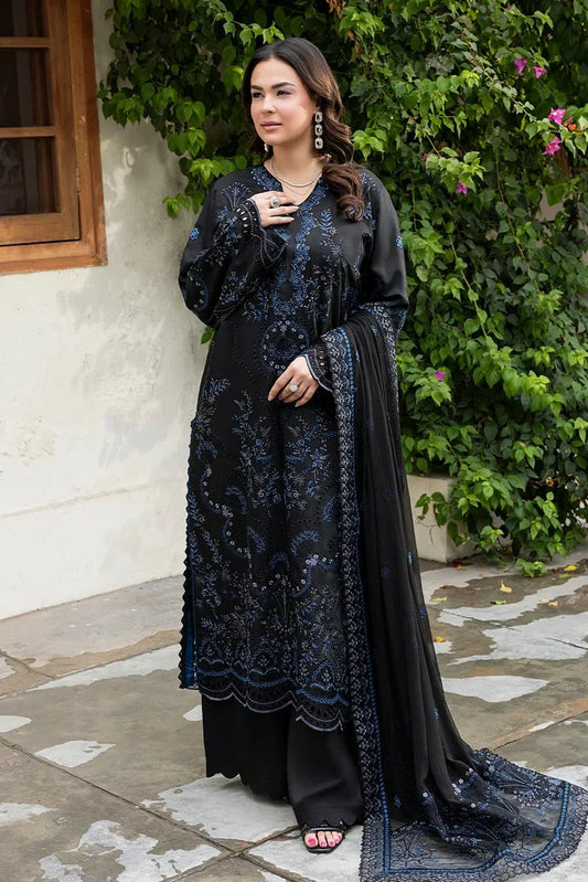 Raeesa - Seraya Embroidered Viscose Silk Collection - SR-07 - Unstitched