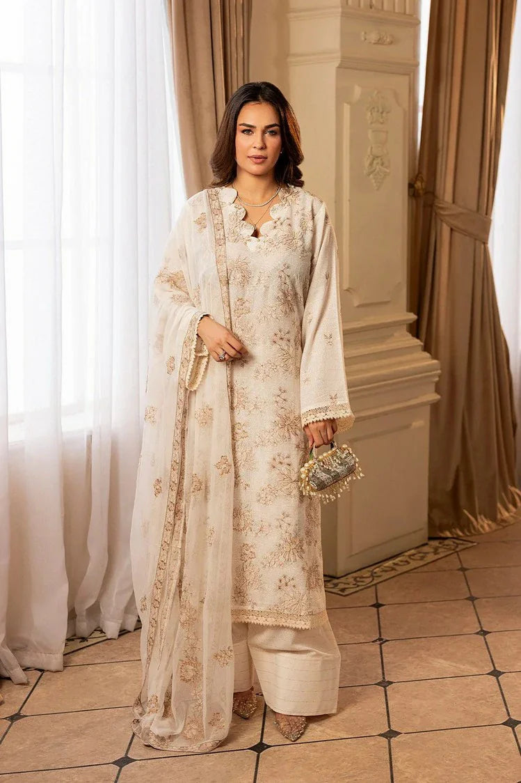 Noor e Fajar - Shahtaj Embroidered Karandi Collection - KR-203 - Unstitched