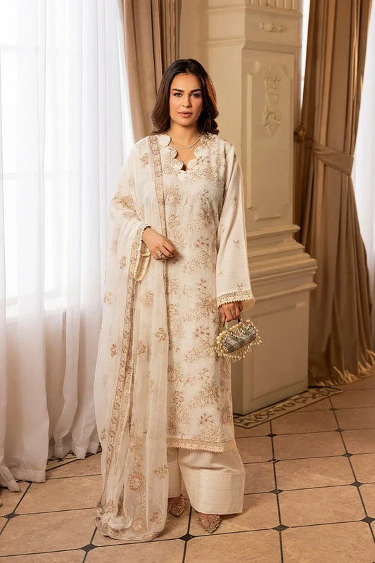 Noor e Fajar - Shahtaj Embroidered Karandi Collection - KR-203 - Unstitched