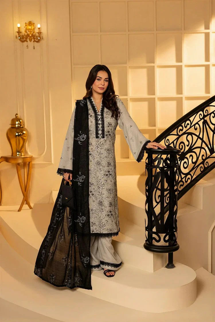 Noor e Fajar - Shahtaj Embroidered Karandi Collection - KR-206 - Unstitched