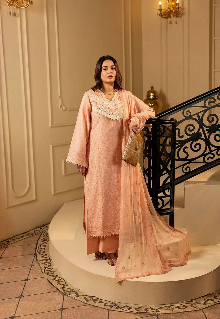 Noor e Fajar - Shahtaj Embroidered Karandi Collection - KR-208 - Unstitched