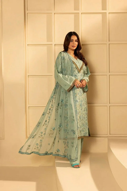 Noor e Fajar - Shahtaj Embroidered Karandi Collection - KR-209 - Unstitched