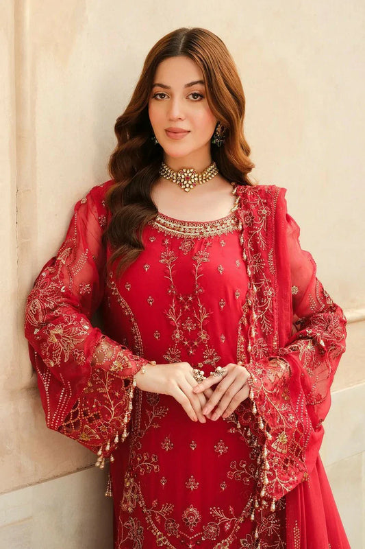 Raeesa - Inayat Luxury Embroidered Chiffon Collection - HU-52 - Unstitched