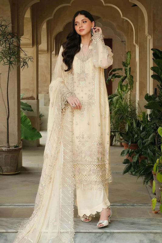 Raeesa - Inayat Luxury Embroidered Chiffon Collection - HU-53 - Unstitched