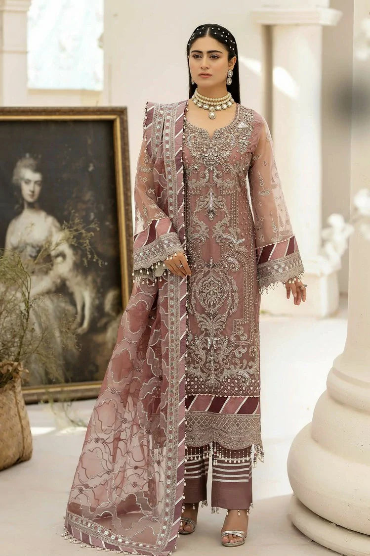 Raeesa - Dehleez Luxury Chiffon Collection Vol 2 - DL-1012 Persian Jewel - Unstitched