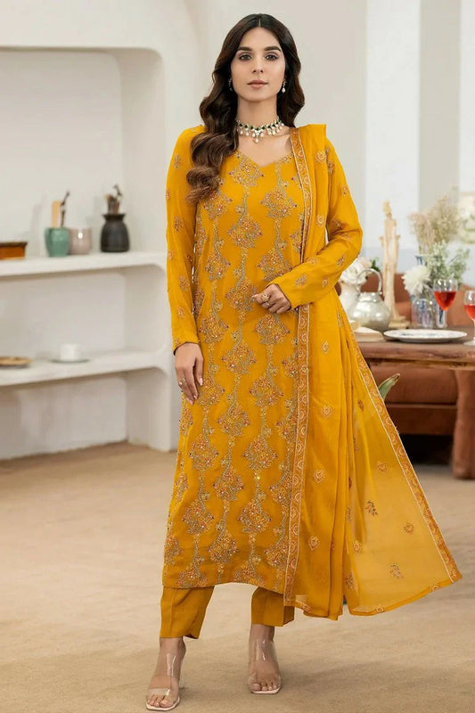 Noor e Fajar - Bakhtawar Embroidered Chiffon Collection Vol 2 - SN-113 - Unstitched