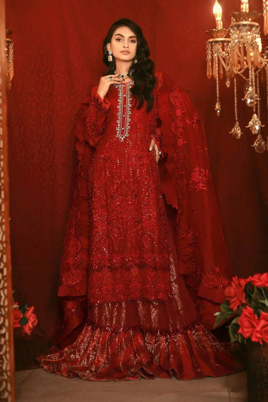 Raeesa - Nooraniyat Wedding Edition - D4-Crimson Red - Unstitched