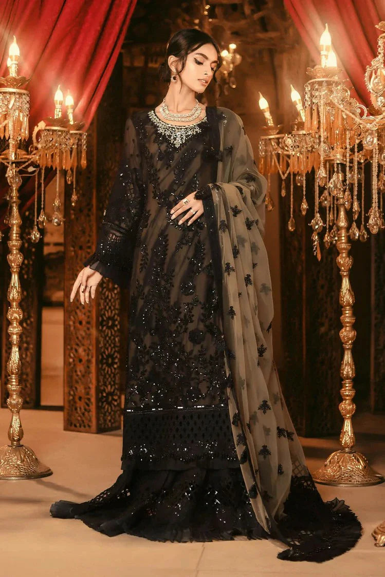 Raeesa - Nooraniyat Wedding Edition - D7-Midnight Black - Unstitched
