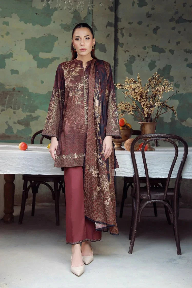 Sahar - Elara Fall Winter Printed Collection - AW1-25-06-Hazelwood - Unstitched