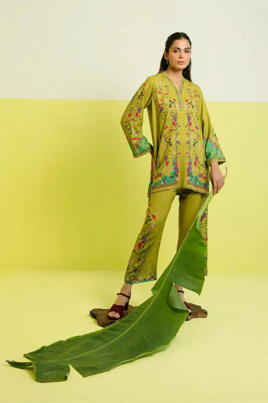 Sahar - Elara Fall Winter 2 Piece Printed Collection - AW1-25-22-Botanic Charm - Unstitched
