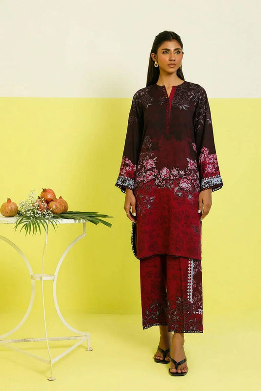 Sahar - Elara Fall Winter 2 Piece Printed Collection - AW1-25-26-Twilight Bliss - Unstitched