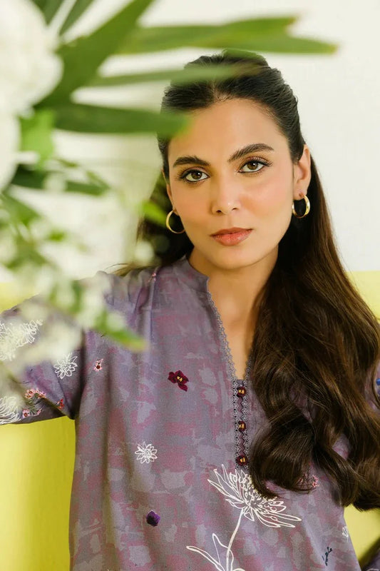 Sahar - Elara Fall Winter 2 Piece Printed Collection - AW1-25-27-Amethyst Oasis - Unstitched