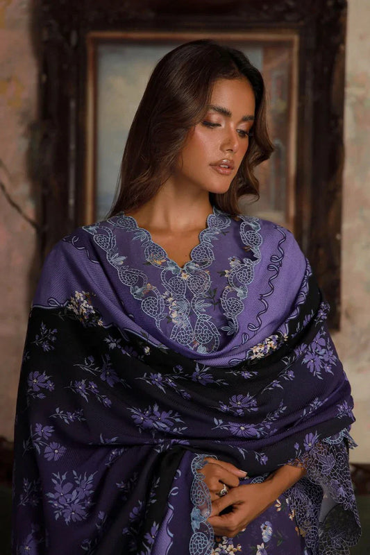 Sahar - Fall Embroidered Viscose Edit - AW1-25-19-Twilight Iris - Unstitched