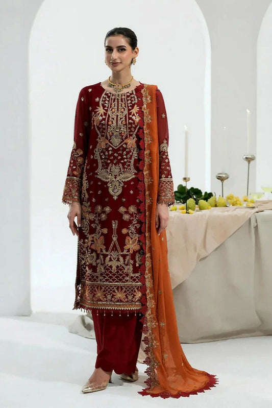 Noor e Fajar - Zahra Luxury Festive Chiffon Collection - ZR-01 - Unstitched