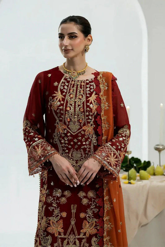 Noor e Fajar - Zahra Luxury Festive Chiffon Collection - ZR-01 - Unstitched