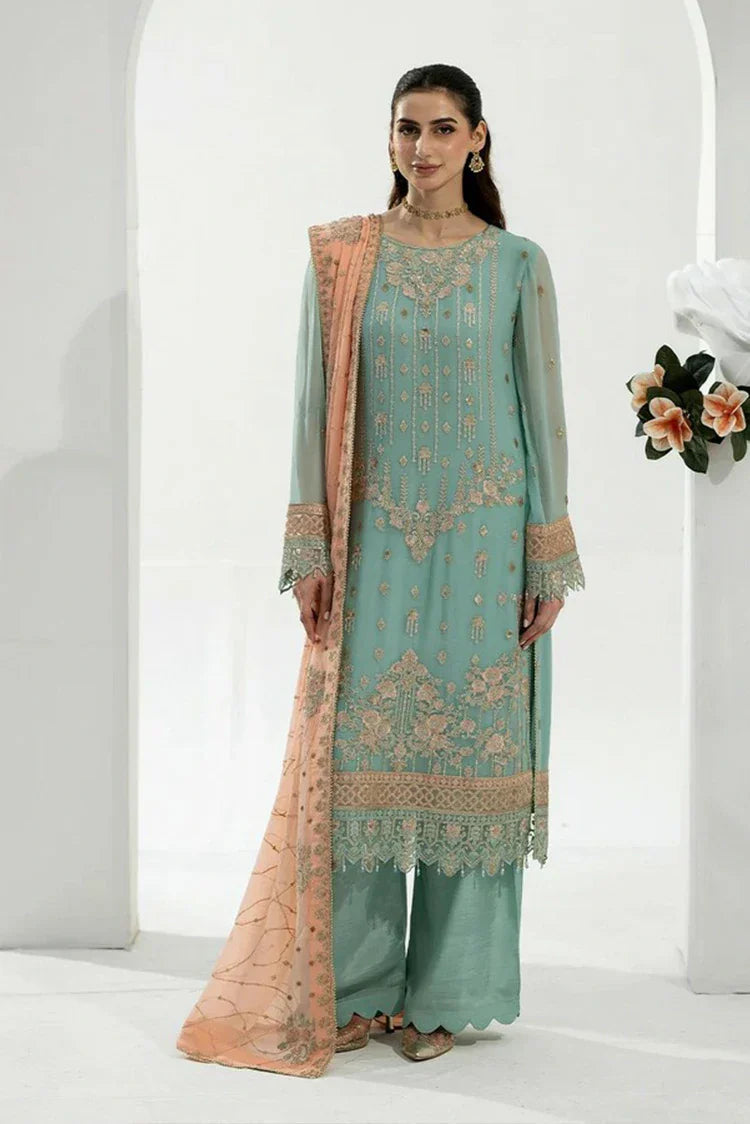 Noor e Fajar - Zahra Luxury Festive Chiffon Collection - ZR-02 - Unstitched