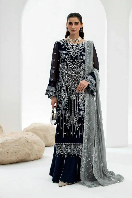 Noor e Fajar - Zahra Luxury Festive Chiffon Collection - ZR-08 - Unstitched