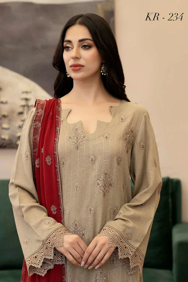 Noor e Fajar - Marjjan Embroidered Karandi Collection - KR-234 - Unstitched