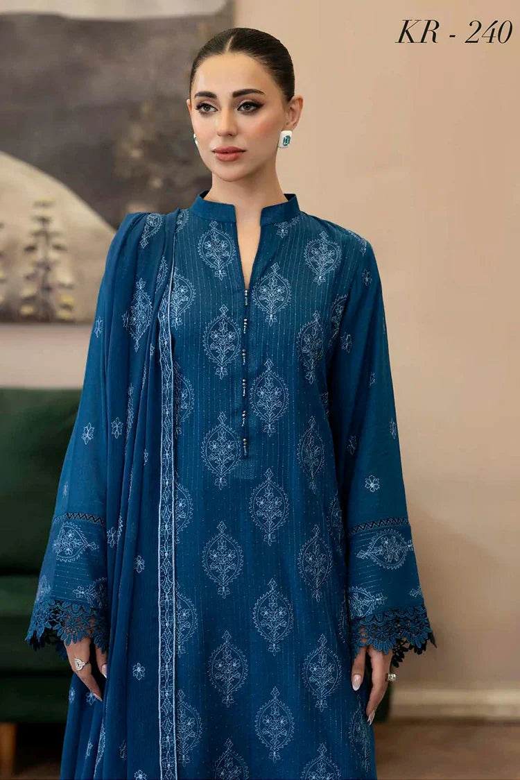 Noor e Fajar - Marjjan Embroidered Karandi Collection - KR-240 - Unstitched