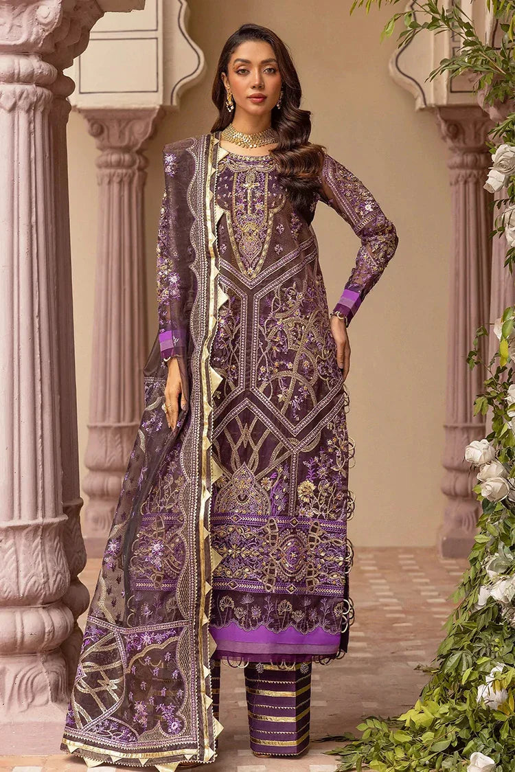 Tessa - Bridal Wear Dresses Collection - Malika Jaan (D-01 Purple) - Unstitched