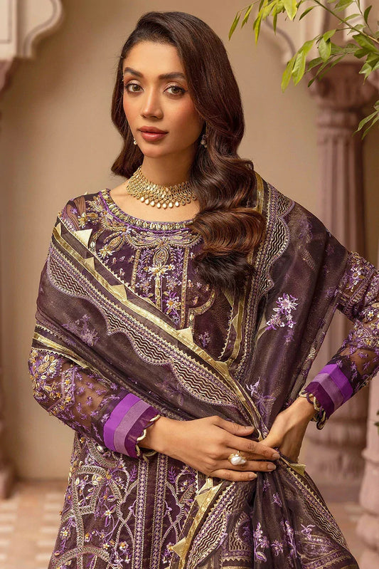 Tessa - Bridal Wear Dresses Collection - Malika Jaan (D-01 Purple) - Unstitched